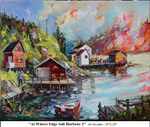 At Waters Edge-Salt Harbour-2, Oil on Canvas